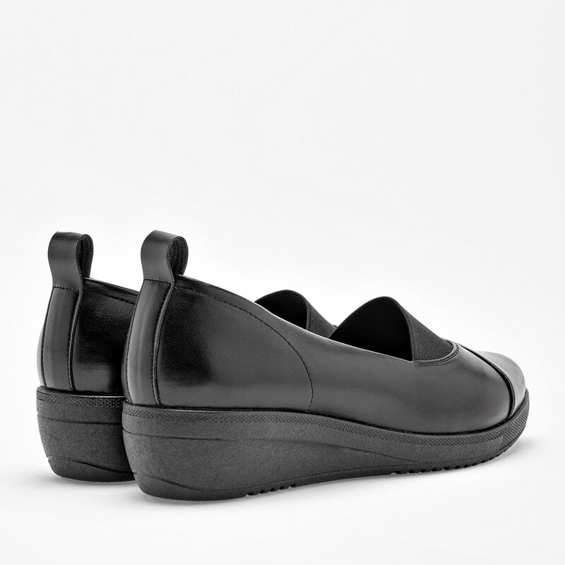 Lady One Zapato de horma c&oacute;moda para mujer negr... image number null
