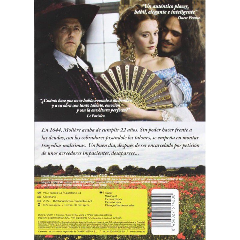 Las Aventuras Amorosas Del Joven Moli&egrave;re [DVD] ... image number null