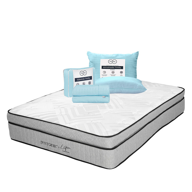 Colch&oacute;n Queen Size Lipa+Almohada Trinity+1 jueg... image number null