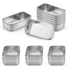 Molde para Pan Lianyu, Pack de 10, Acero Inoxidable, 16x9 cm