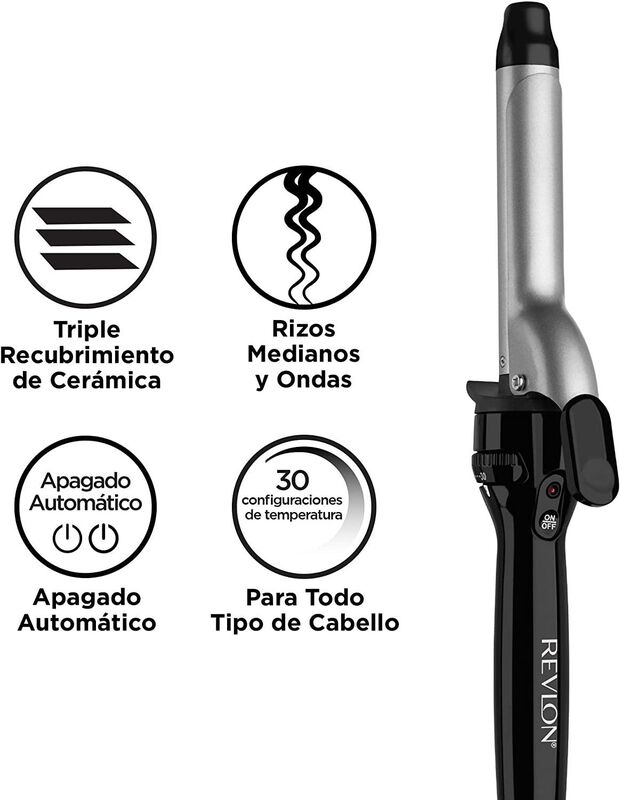 Tenaza Rizadora Revlon Rv051 Ceramica 1 Pul image number null