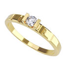 Anillo de Compromiso en Oro Amarillo 10K con Circonia -  Talla:5.5/ FJ766-10Y-CZ-55
