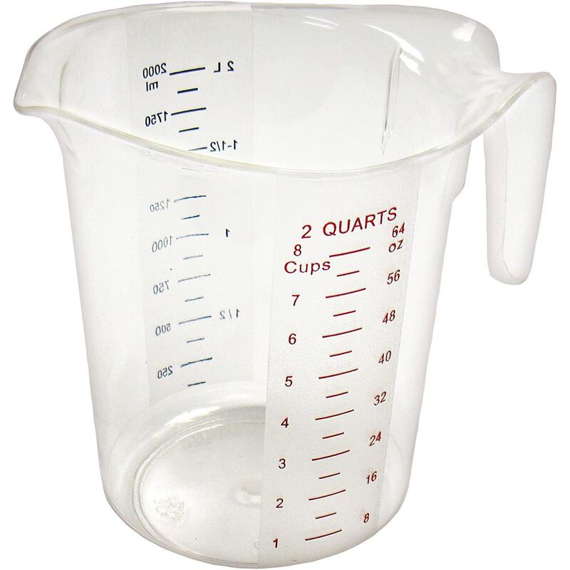 Winco PMCP-200 2 qt Measuring Cup - Polycarbona... image number null