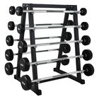 Rack 10 Barras Rectas 20 A 60 Lb Soporte Estante Pesas