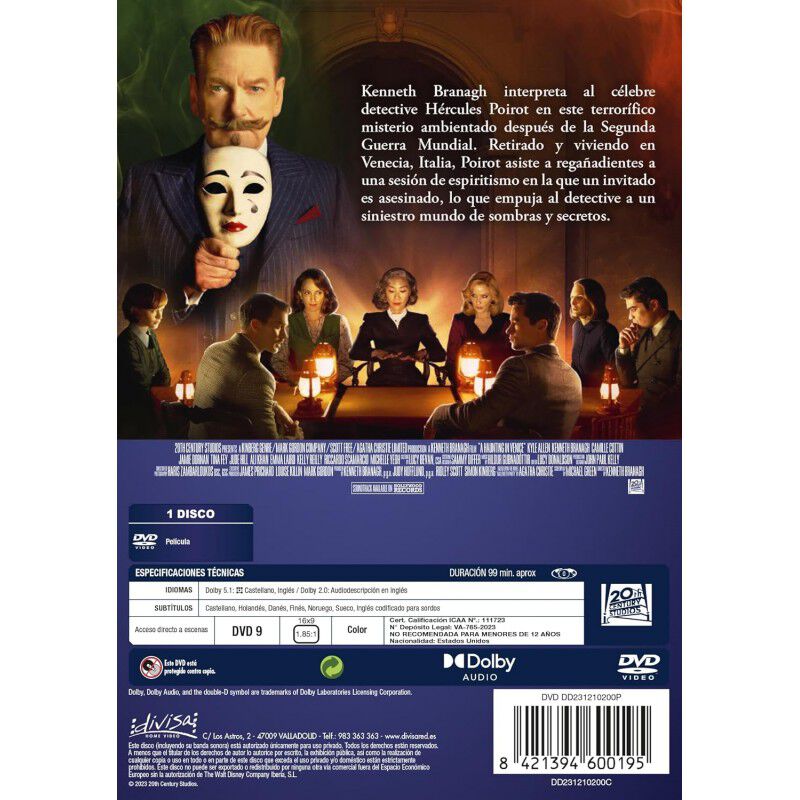 Misterio en Venecia (A Haunting in Venice) (DVD... image number null