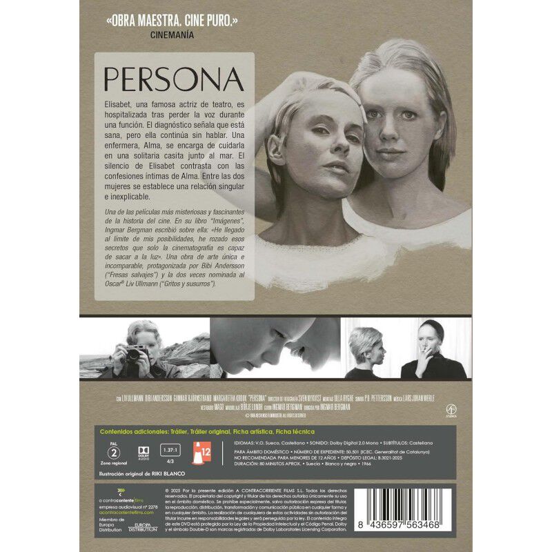Persona (Remasterizada alta definici&oacute;n) [DVD] (... image number null