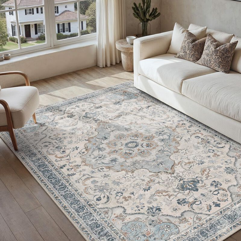 Alfombra Purecozy Azul 147 x 178 cm Con Dise&ntilde;o ... image number null