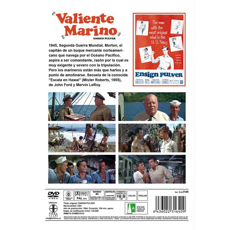 &iexcl;Valiente Marino! [DVD] (1964) Alf&eacute;rez Pulver image number null