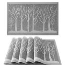 Juego de Manteles Aquila Individuales 6 piezas &Aacute;rboles Plata