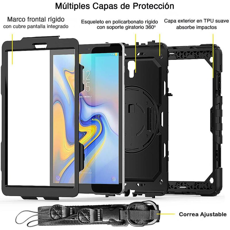 Funda TEKKU StrapB uso rudo para Samsung Tab A ... image number null