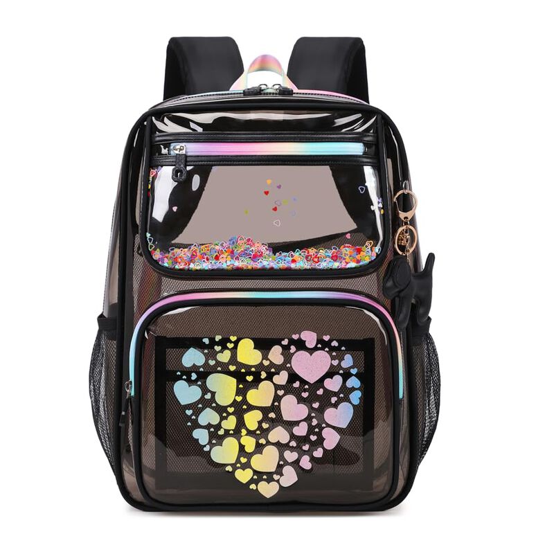 Mochila Transparente Moonbaby Lovely Para Ni&ntilde;as... image number null