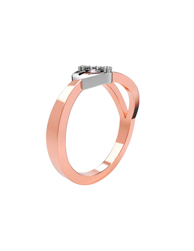 Anillo de Compromiso en Oro Rosa 14K con Circon... image number null