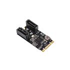 Tarjeta Adaptadora I/o Crest M.2 22x42 A Sata Iii De 2 Puertos