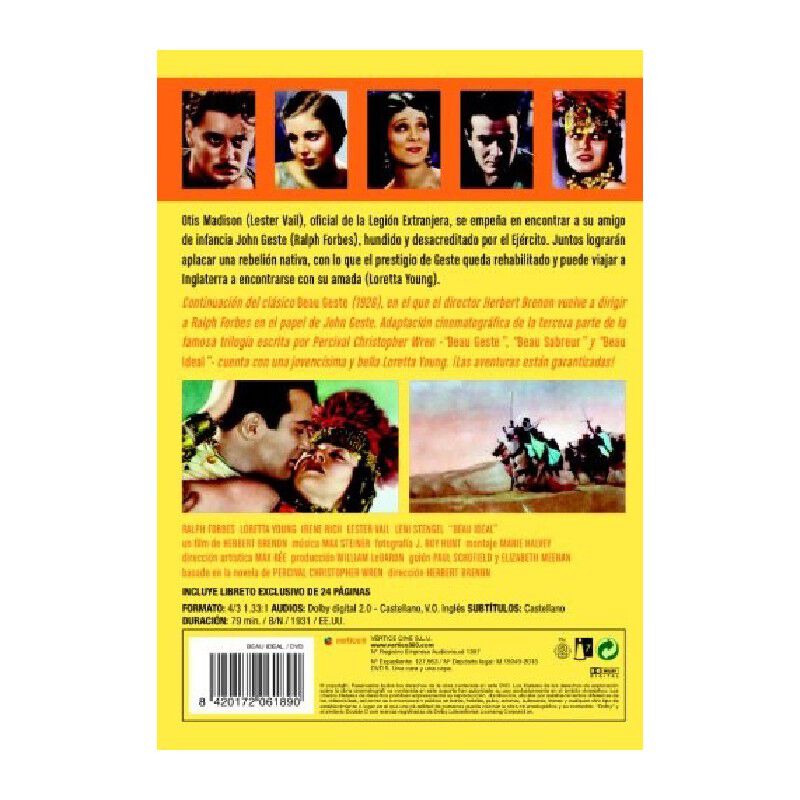 Beau Ideal (dvd)  1931 Direcci&oacute;n Herbert Brenon image number null