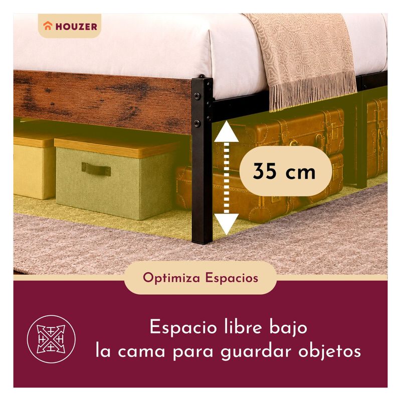 Base Cama Matrimonial Reforzada 750kg Cabecera ... image number null