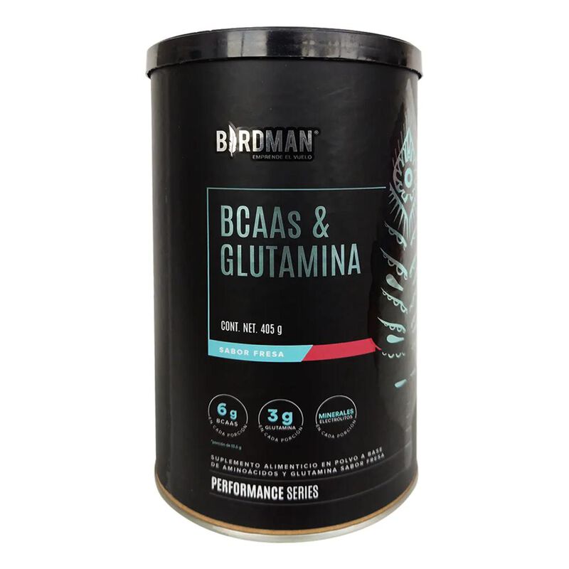 Bcaas Y Glutamina Fresa Birdman 405g image number null