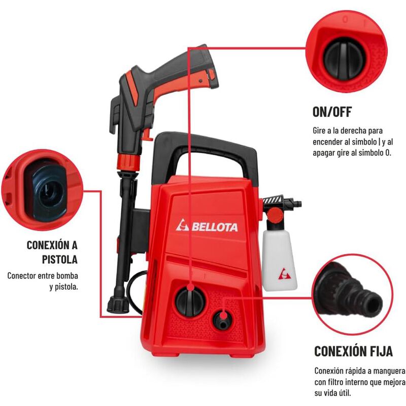 Hidrolavadora Bellota 1,600 PSI Profesional Mod... image number null