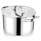Olla para Caldo E-far 8L Acero Inoxidable con Tapa de Vidrio