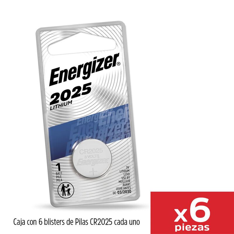 Energizer Bot&oacute;n CR2025 Blister 6 Unidades 3v image number null