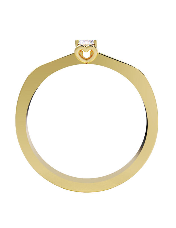 Anillo de Compromiso en Oro Amarillo 14K con Ci... image number null