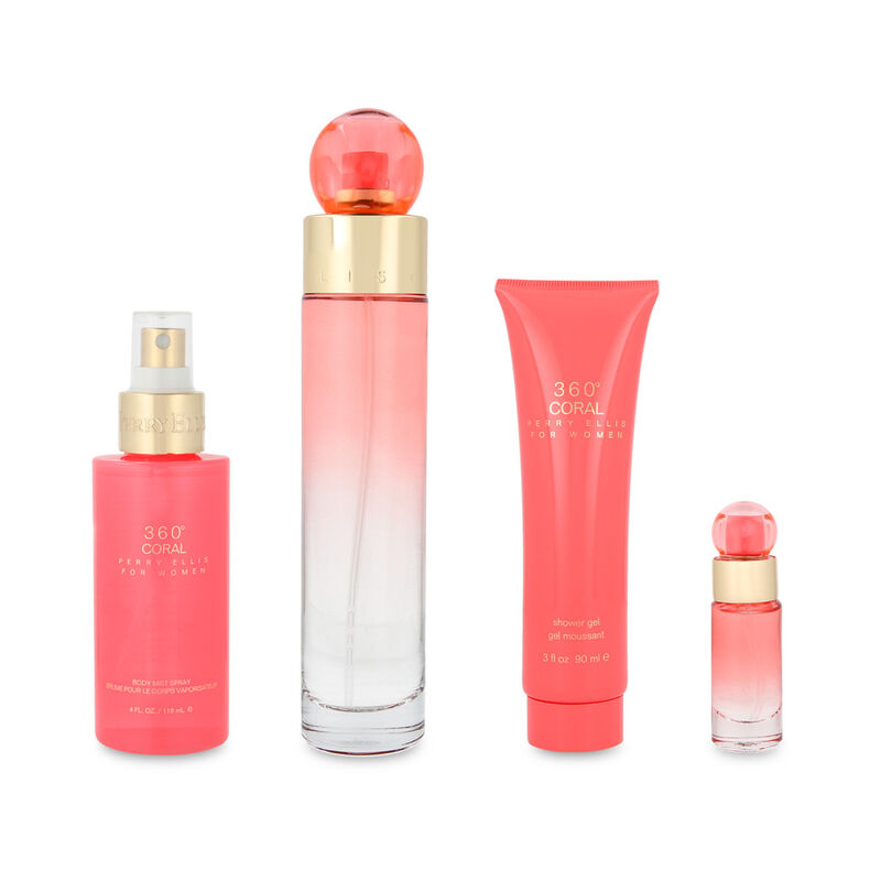 Set 360&deg; Coral 4Pzs 100Ml Edp Spray/ Shower 90M... image number null