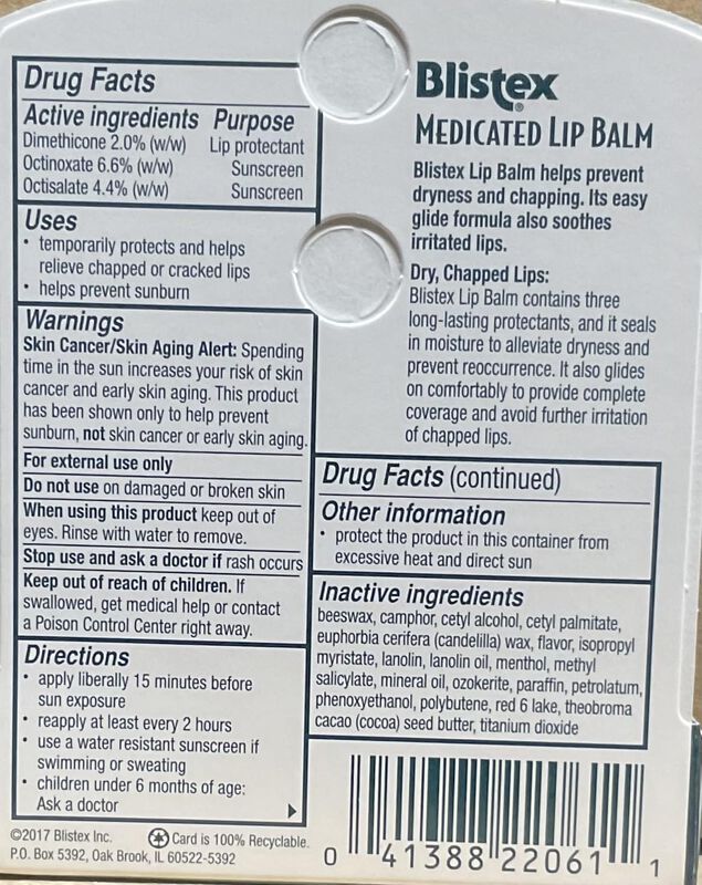 B&aacute;lsamo Labial Blistex Spf 15 Original 4 g Pack... image number null