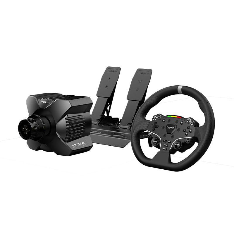 Paquete De Volante Y Pedales Moza R3 Para Pc Ra... image number null
