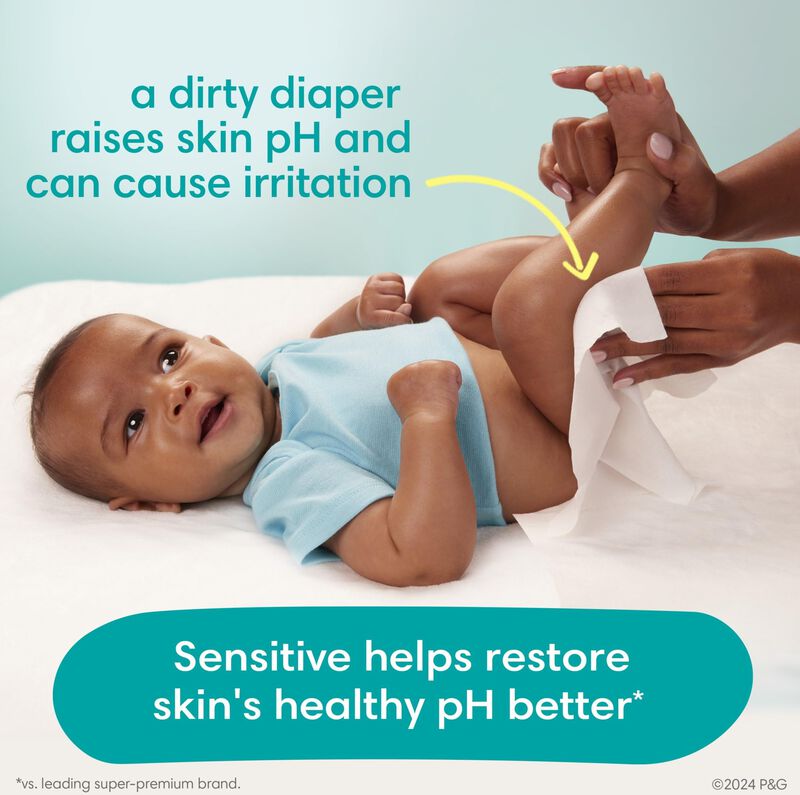 Toallitas Para Beb&eacute;s Pampers Sensitive A Base D... image number null
