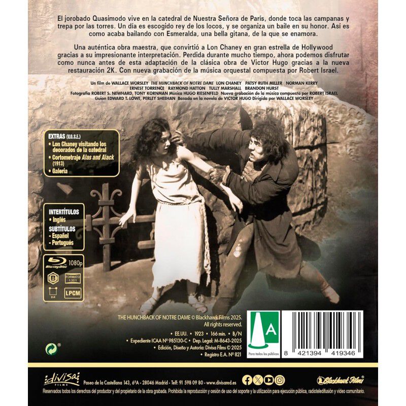 El Jorobado De Nuestra Se&ntilde;ora De Par&iacute;s [Blu-ray... image number null