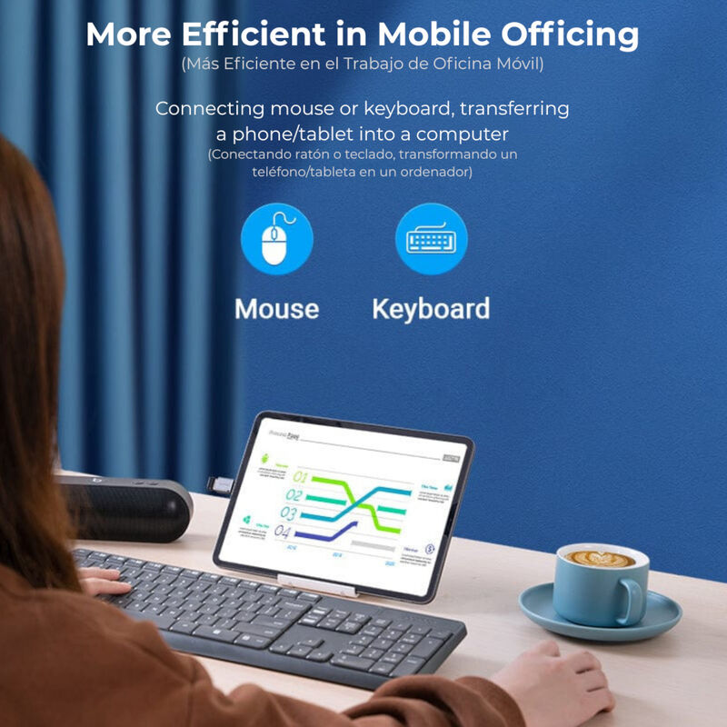 Adaptador OTG USB-C a USB A 3.0 VENTION CDQH0 S... image number null