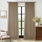 Cortinas Twodrapes 229 cm Marr&oacute;n Claro Opacas De Lino