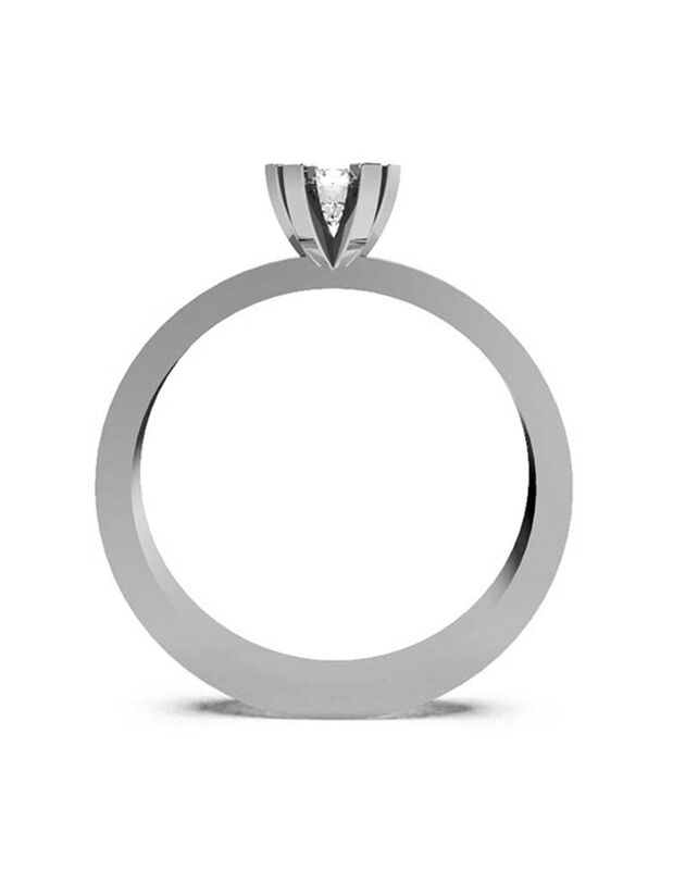 Anillo de Compromiso de 14K con Circonia Talla ... image number null