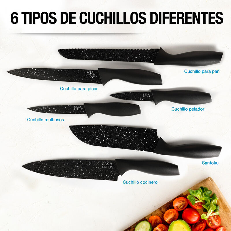 Set de cuchillos negros image number null
