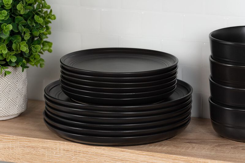 Plato De Cena 10 Strawberry Street 27 cm Negro ... image number null