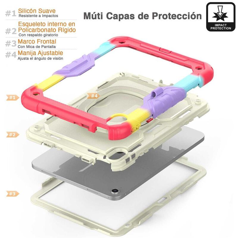 Funda TEKKU HandleD uso rudo para iPad 9 iPad 8... image number null
