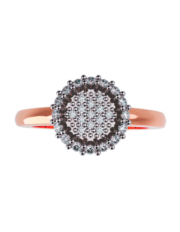 Anillo de Compromiso en Oro Rosa 10K con Circon... image number null