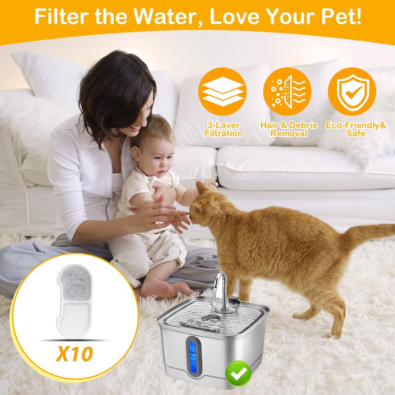 Filtros Hoetek 10+10 Para Fuente De Agua De Gat... image number null