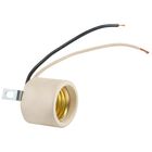 Portal&aacute;mpara de porcelana candil con escuadra y cable