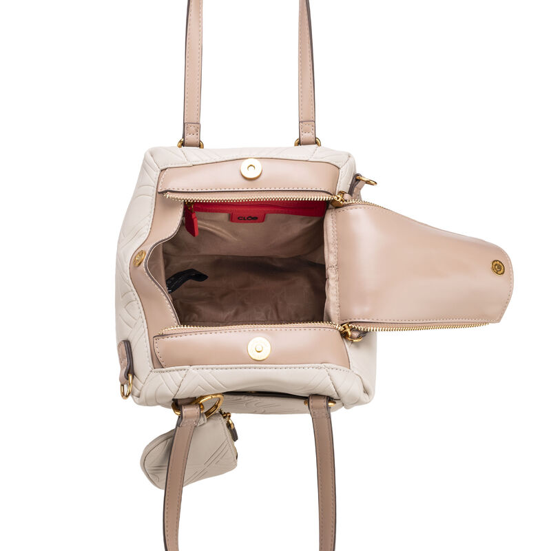 Bolsa Tote Chica Con Monedero Color Camel image number null