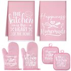 Set De 6 Piezas Sratte Para Decoraci&oacute;n De Cocina Rosa