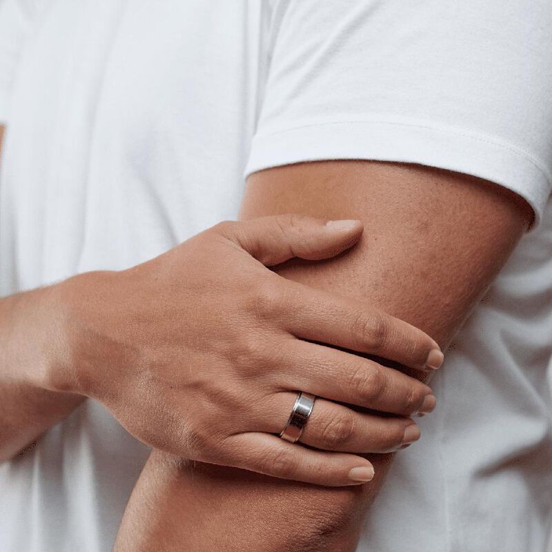 Anillos Hombre Acero Inoxidable Giratorios, Reg... image number null