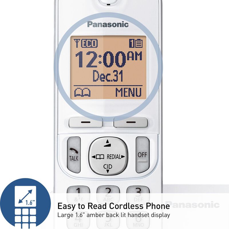 Tel&eacute;fono Inal&aacute;mbrico Panasonic Kx-tgc200w, Pant... image number null