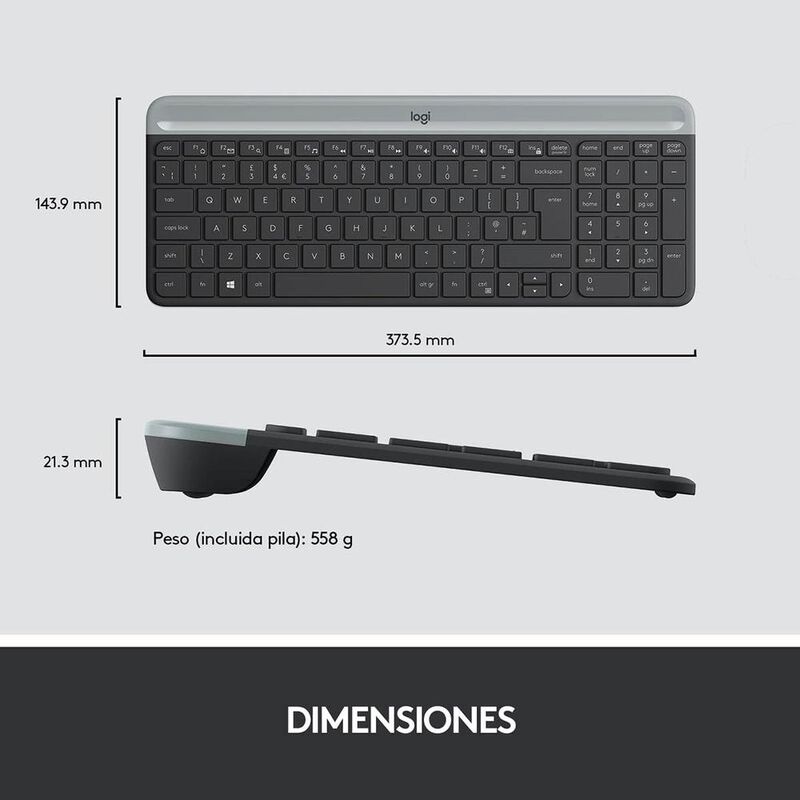 Kit de Teclado y Mouse Logitech Mk470 Wireless ... image number null