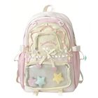 Mochila Kawaii Ita De Jingyukj - Mochila Coquette Est&eacute;tica Y2k Con Bolsillos Transparentes (rosa)