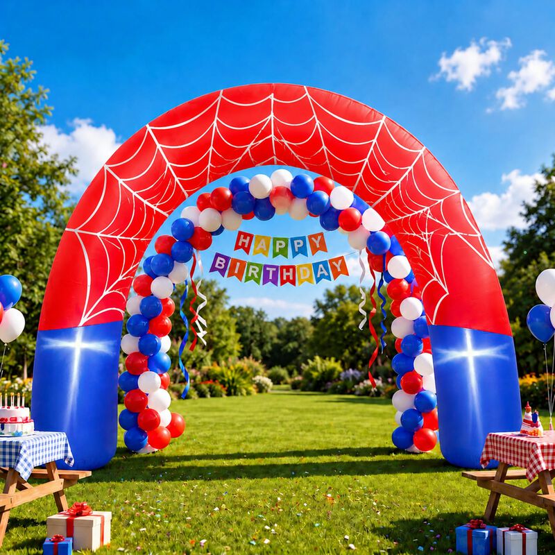 Arco Inflable Jenaai 2,4 m Led Con Telara&ntilde;a Par... image number null