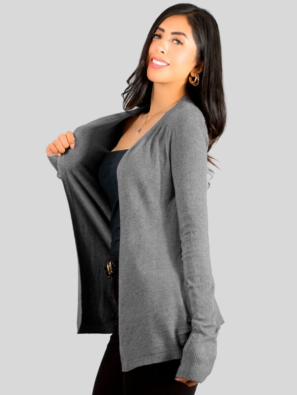 Suéter Abierto De Mujer Con Detalles En Estoper... image number null