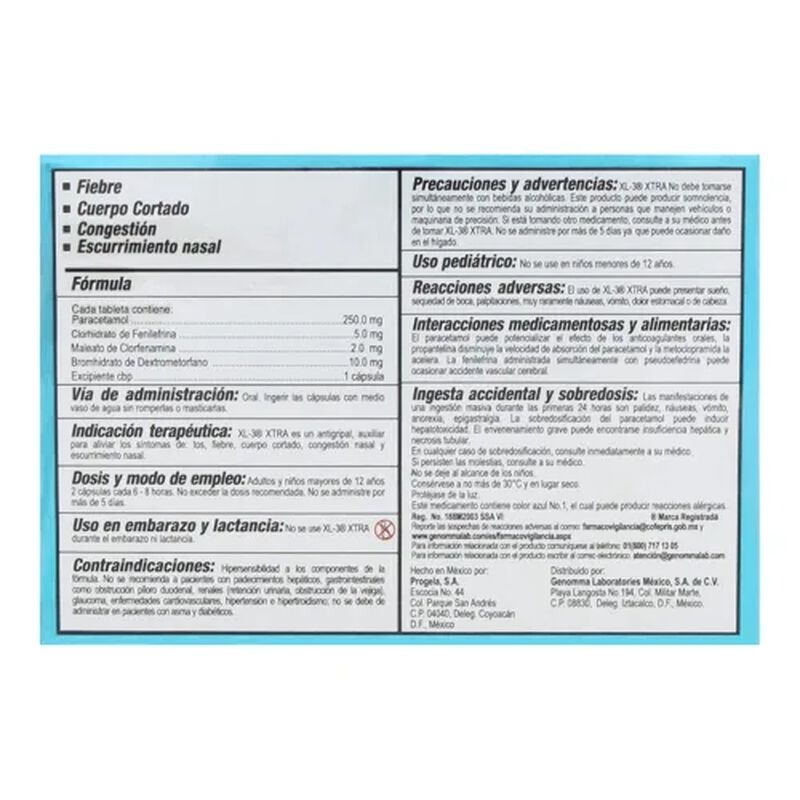 XL-3 XTRA 250 MG C&Aacute;PSULA C12 image number null