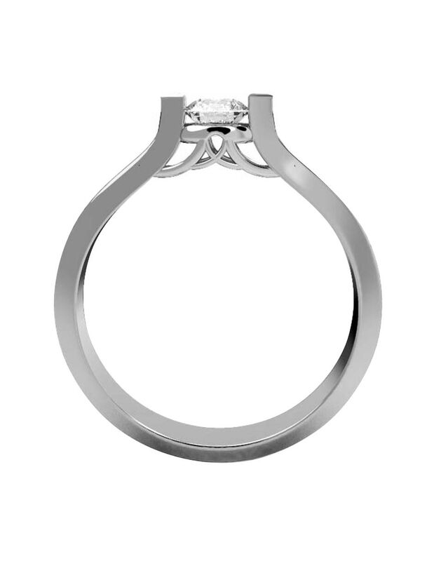 Anillo de Compromiso de 14K con Diamante de Lab... image number null