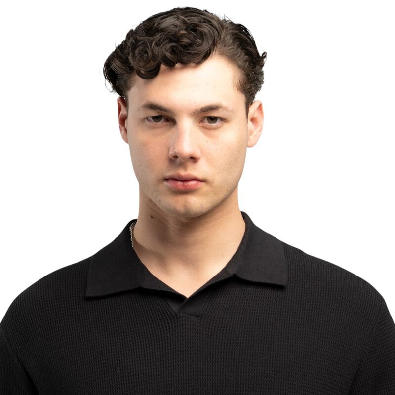 Atlo Playera Tipo Polo Black Para Hombre image number null