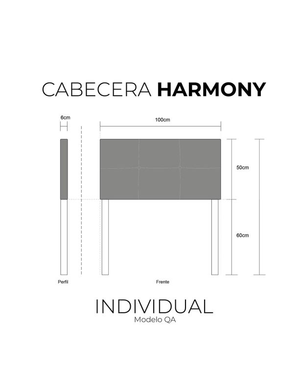 Cabecera Individual Harmony cuadros y  3 Ajuste... image number null